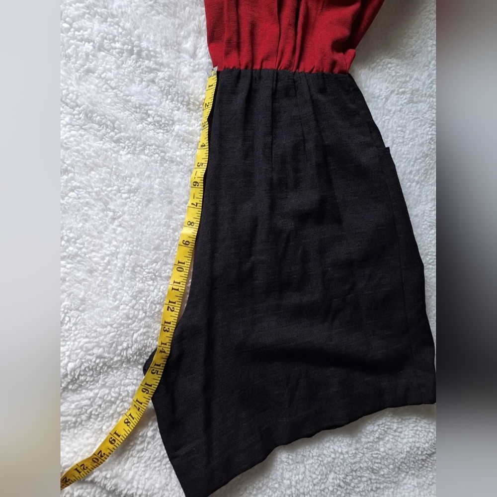 Vintage Sag Harbor Petite Sz 14 Classic Women's Red & Black Shorts Jumpsuit P 14 - Picture 5 of 10